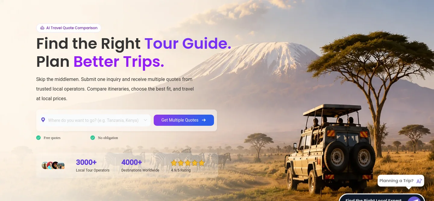 findtourguide.com — Hero