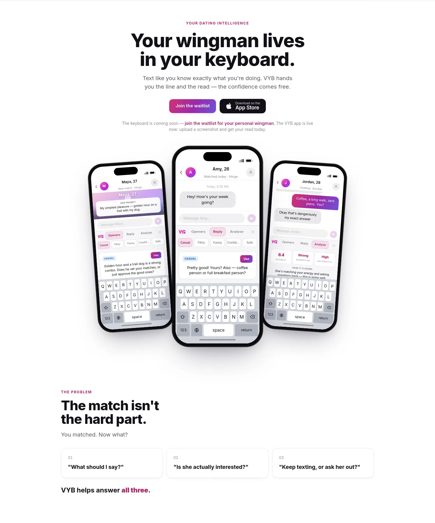 findvyb.com Hero section