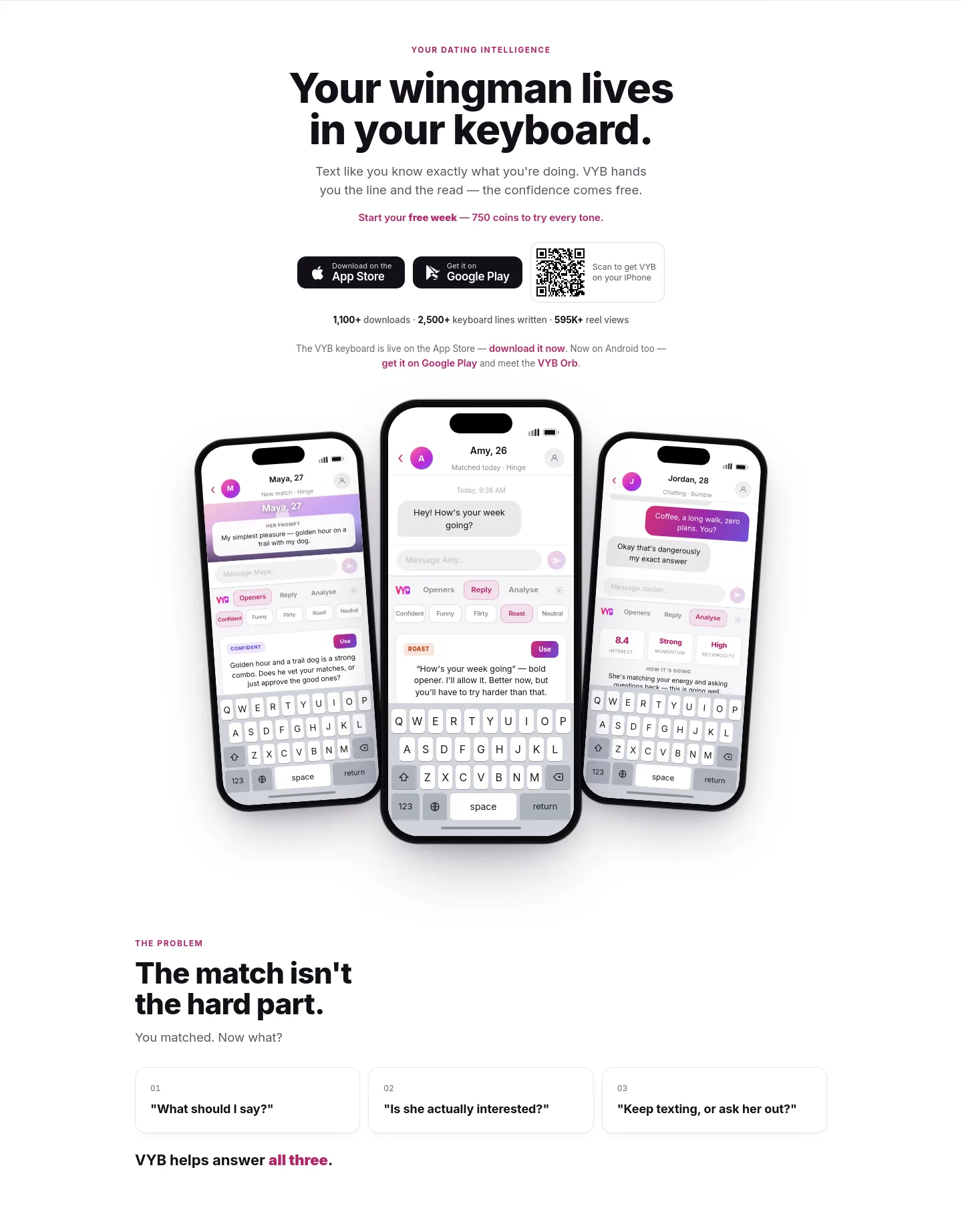 findvyb.com — a real Hero section
