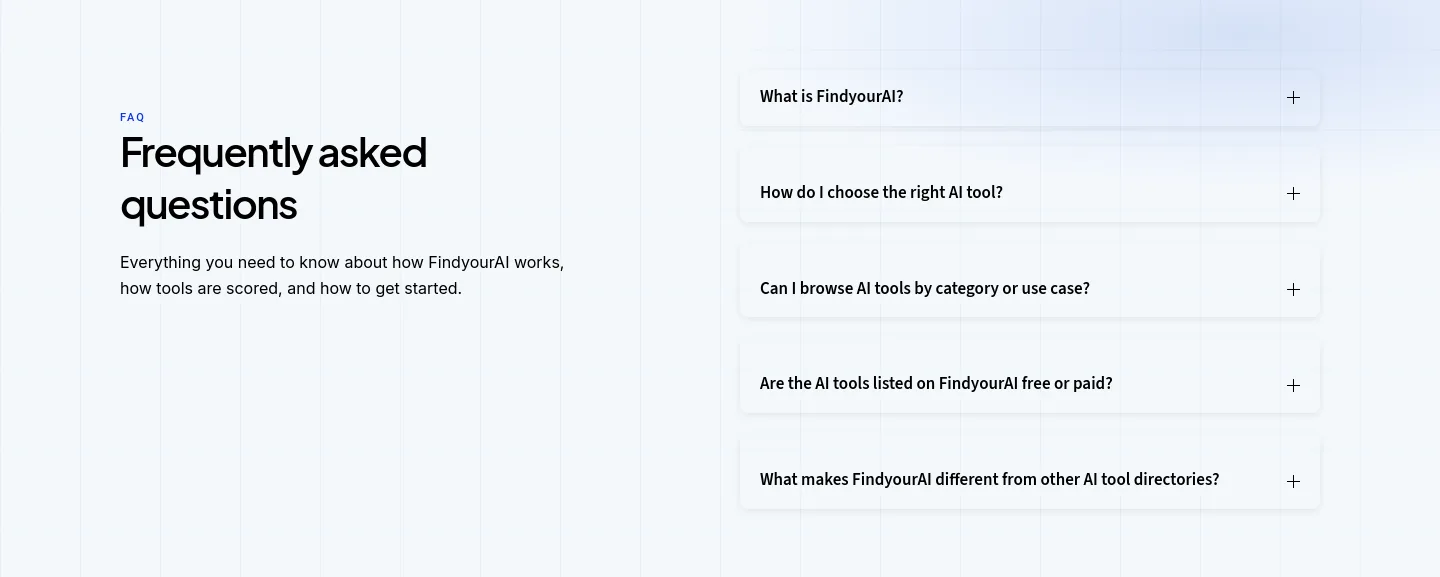 findyourai.com — FAQ