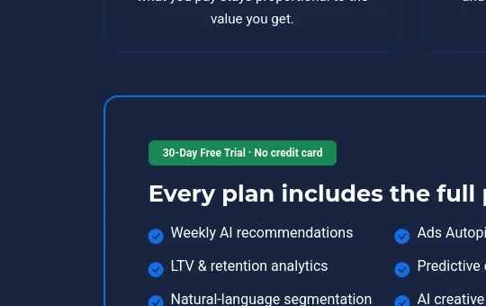 No credit card element from finsi.ai