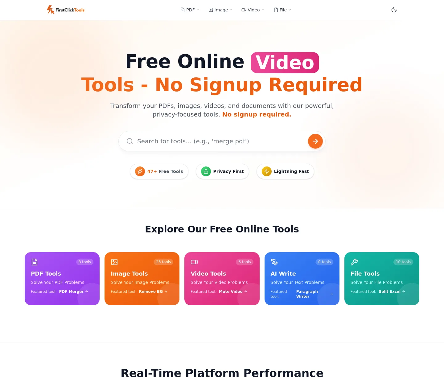 firstclicktools.com — a measured funnel