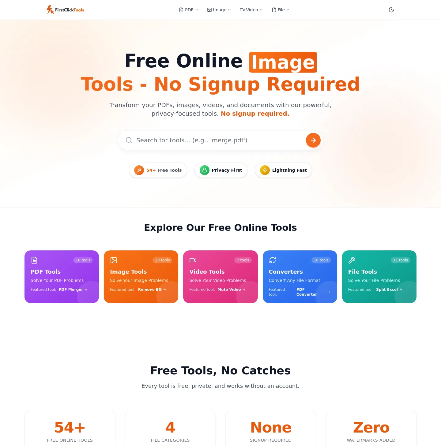 firstclicktools.com — a measured funnel