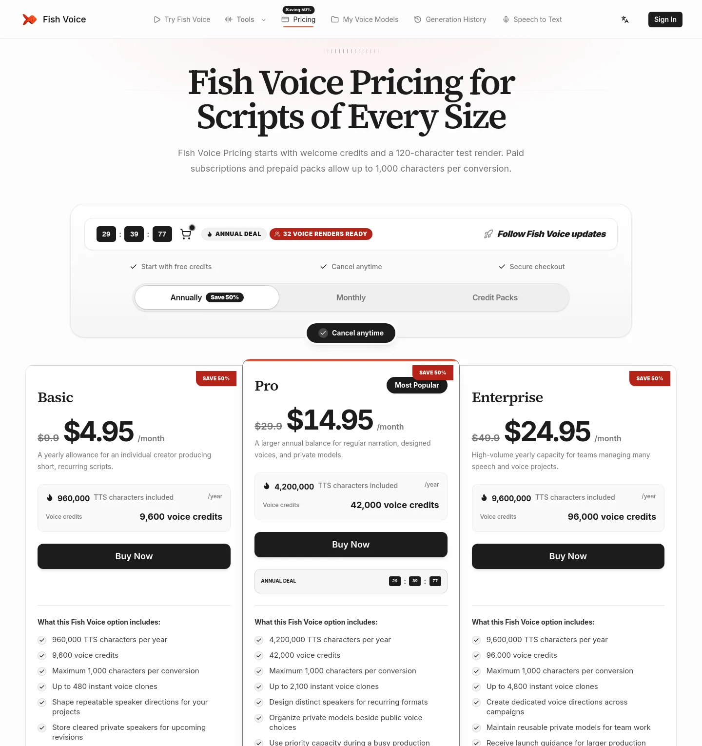 fishvoices.com Hero section