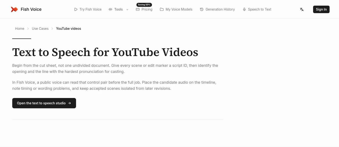 fishvoices.com Hero section