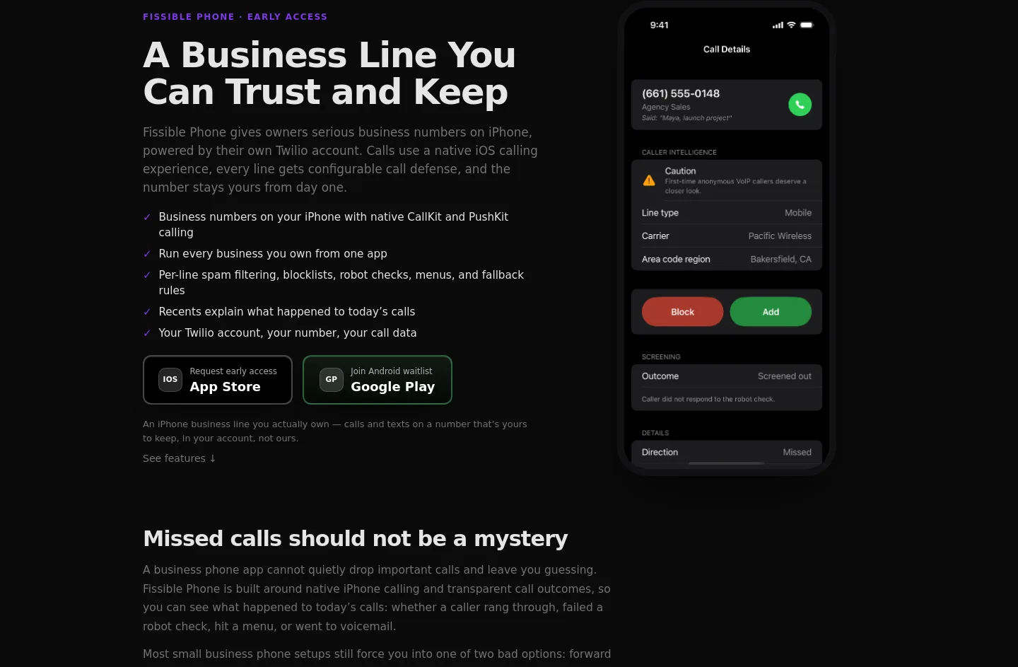 fissiblephone.com Hero section