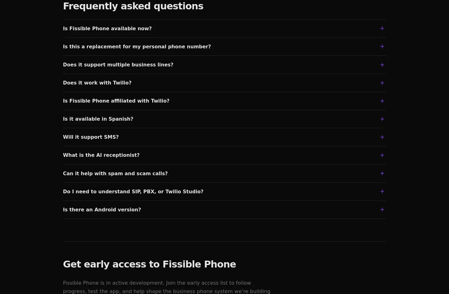 fissiblephone.com — a real FAQ section