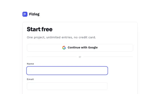 No credit card element from fizlog.com