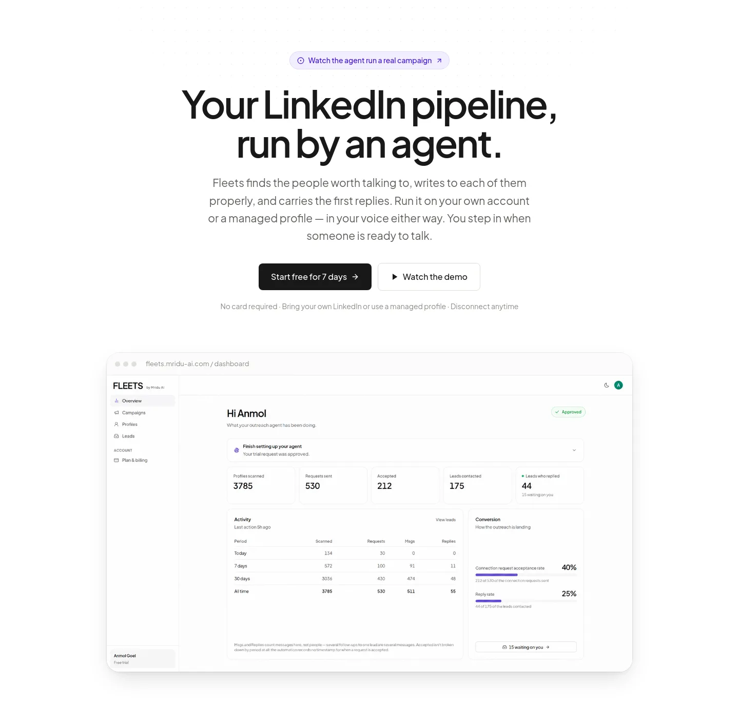 fleets.mridu-ai.com — Hero