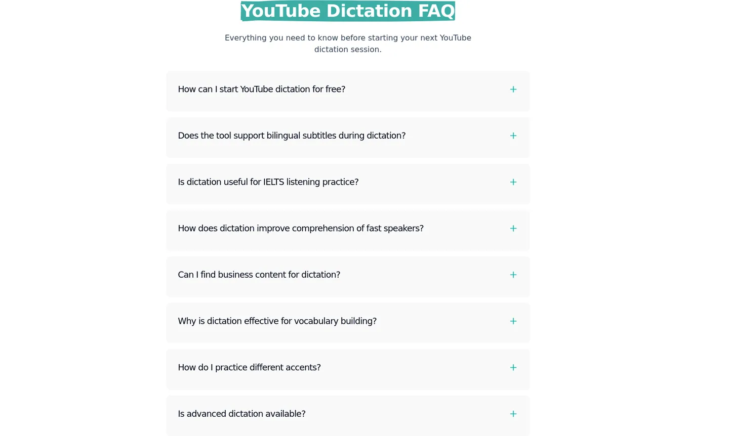 fluentdictation.com FAQ section
