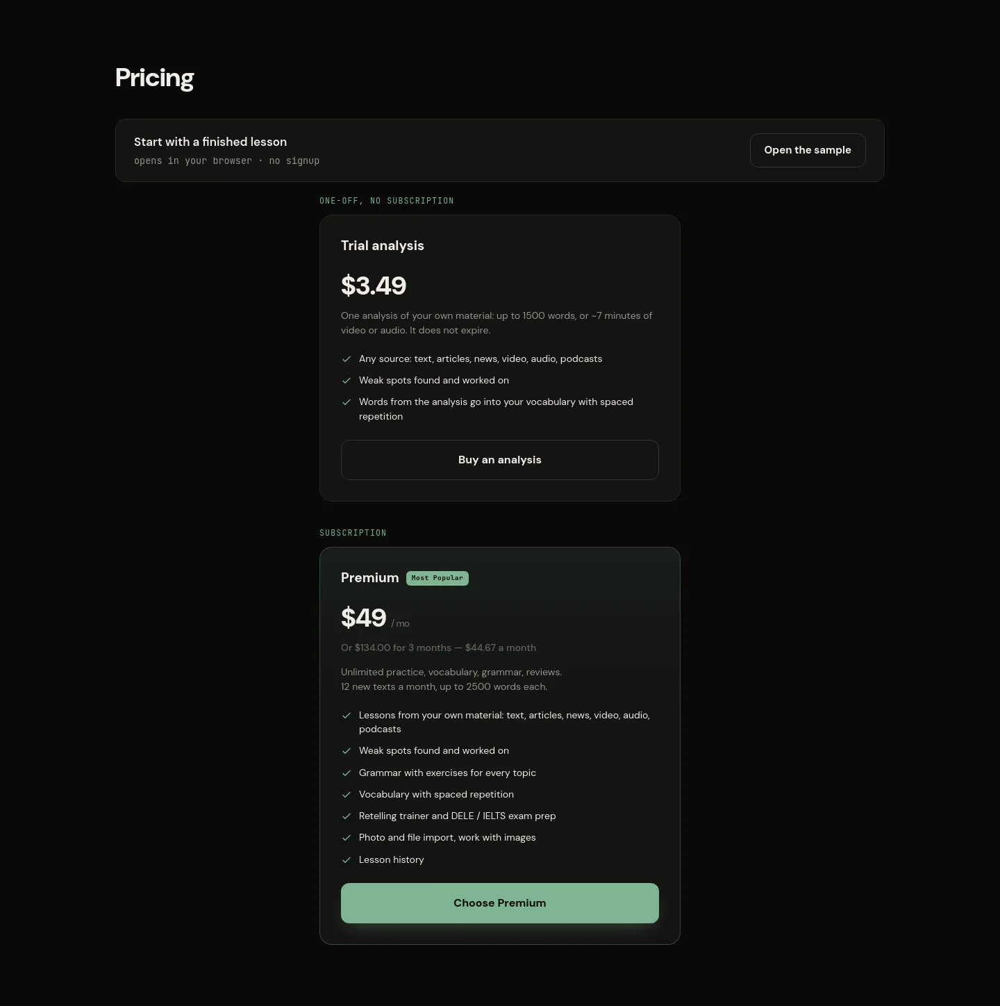 fluenvo.com — Pricing
