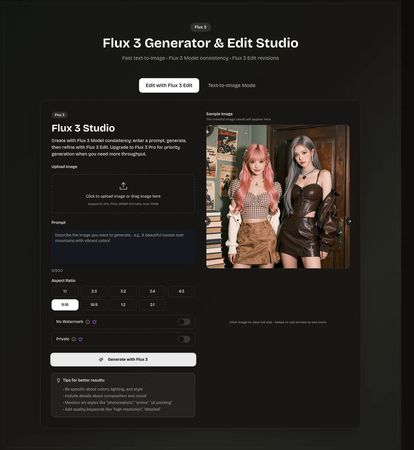 flux-3.org — a real Hero section