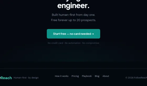 No credit card element from followreach.com