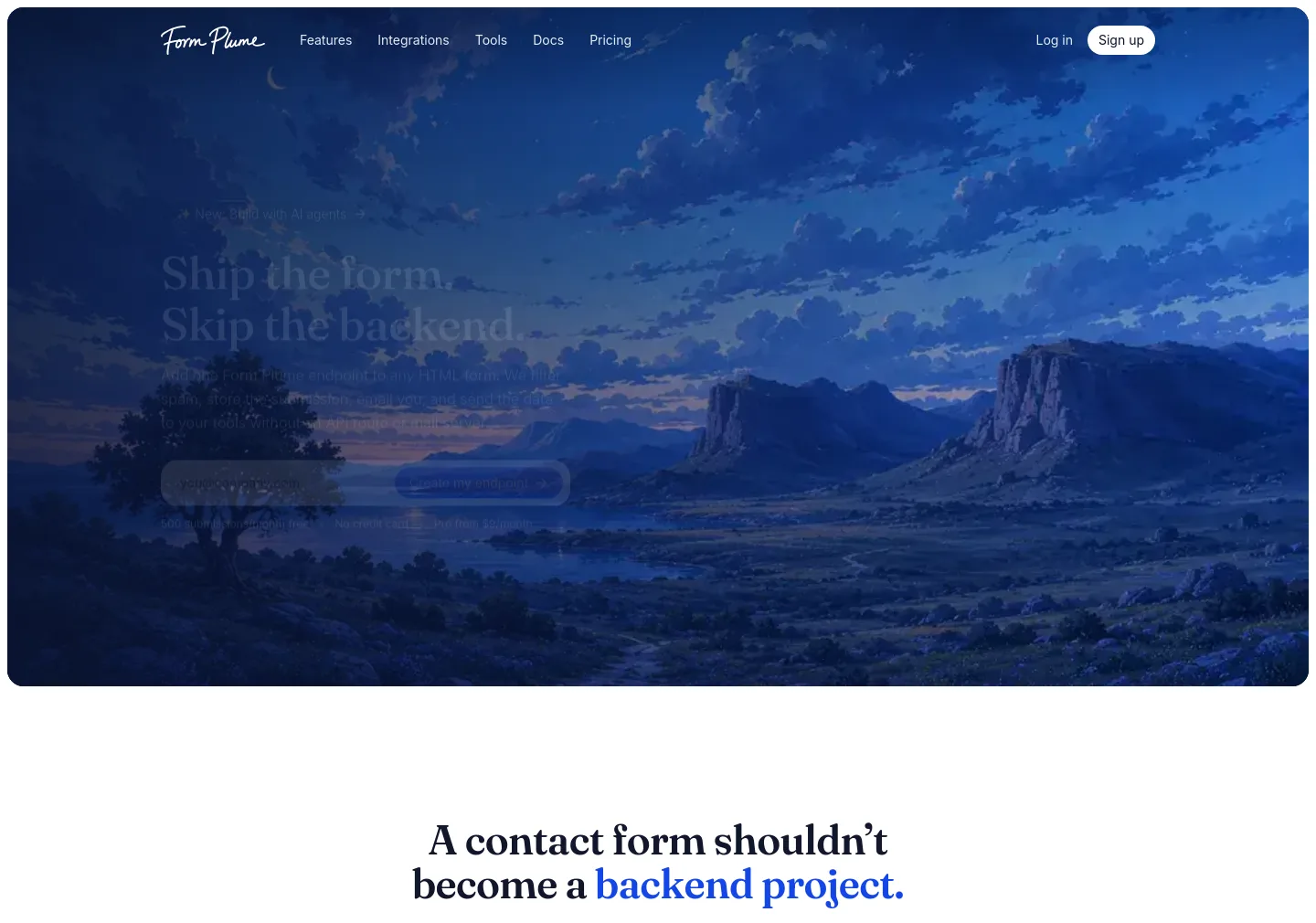 formplume.com — a measured funnel