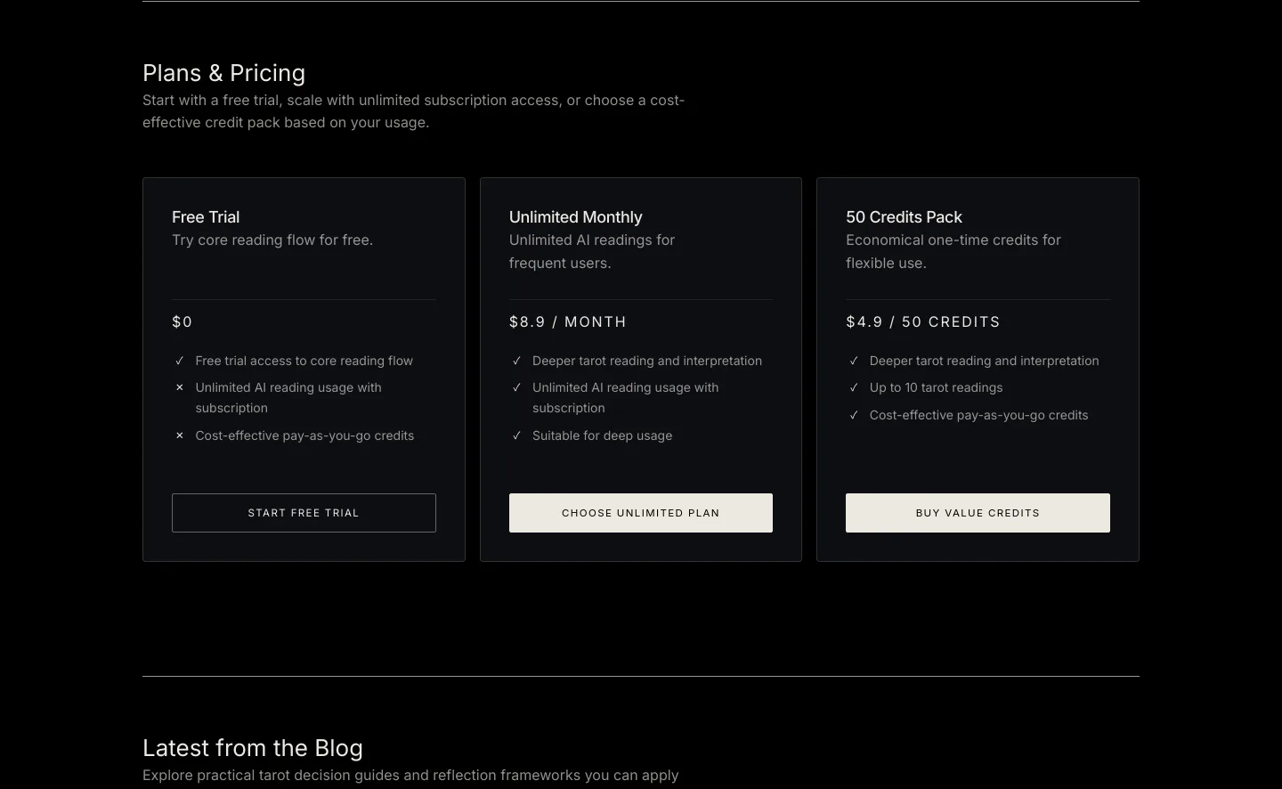 fortunetelleronline.org — Pricing