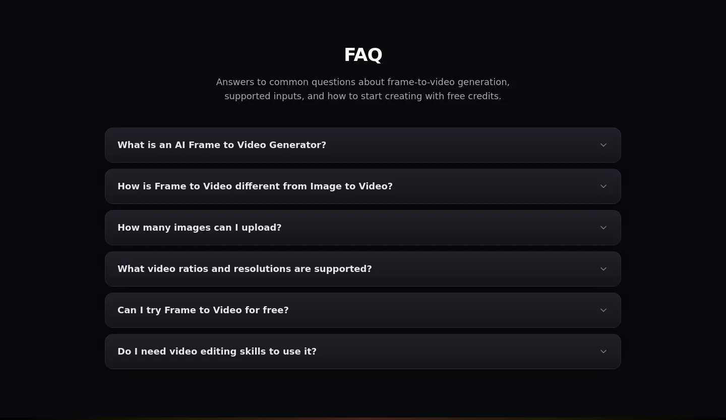 frametovideo.com — FAQ