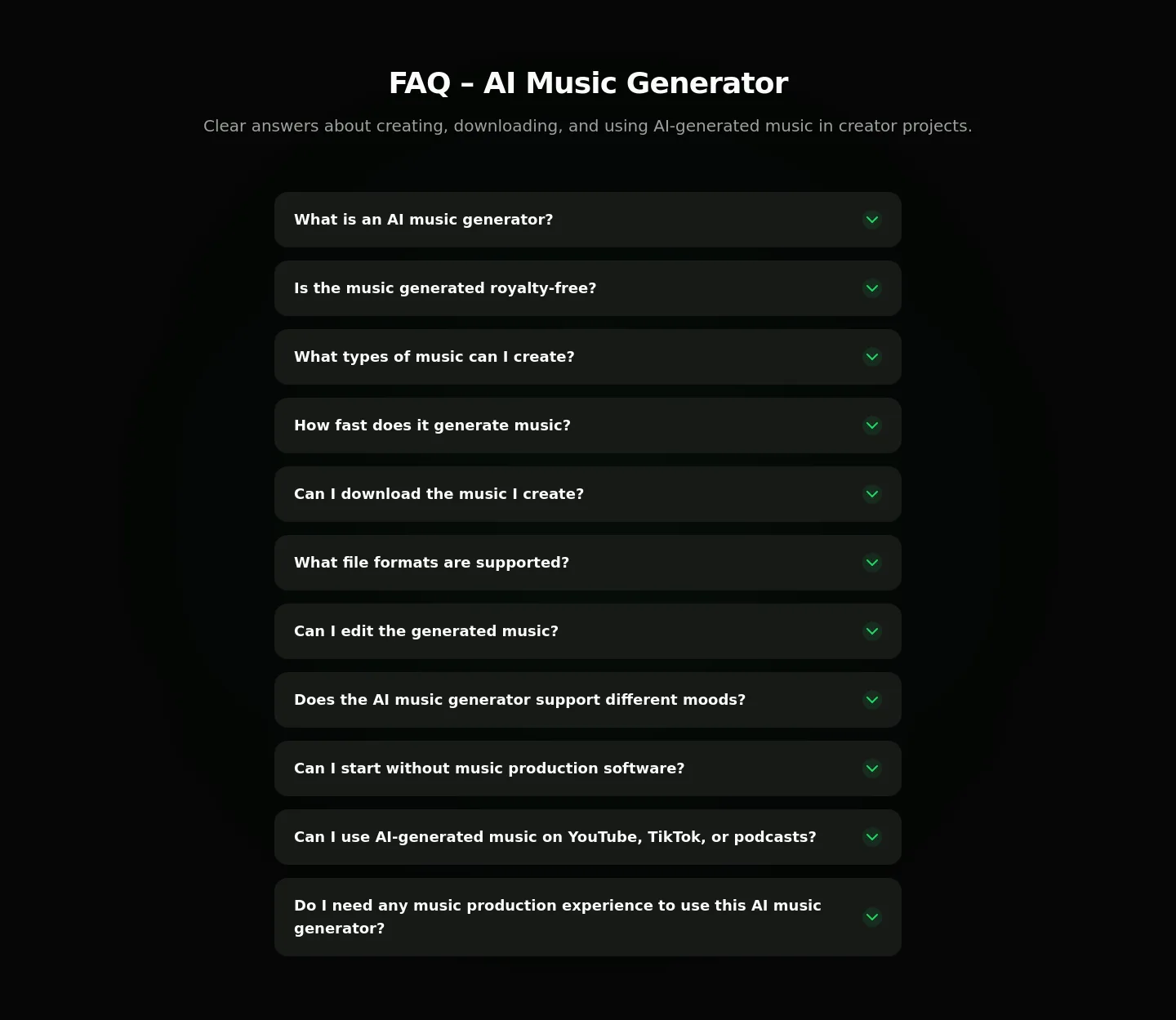 freemusiccreator.ai — FAQ