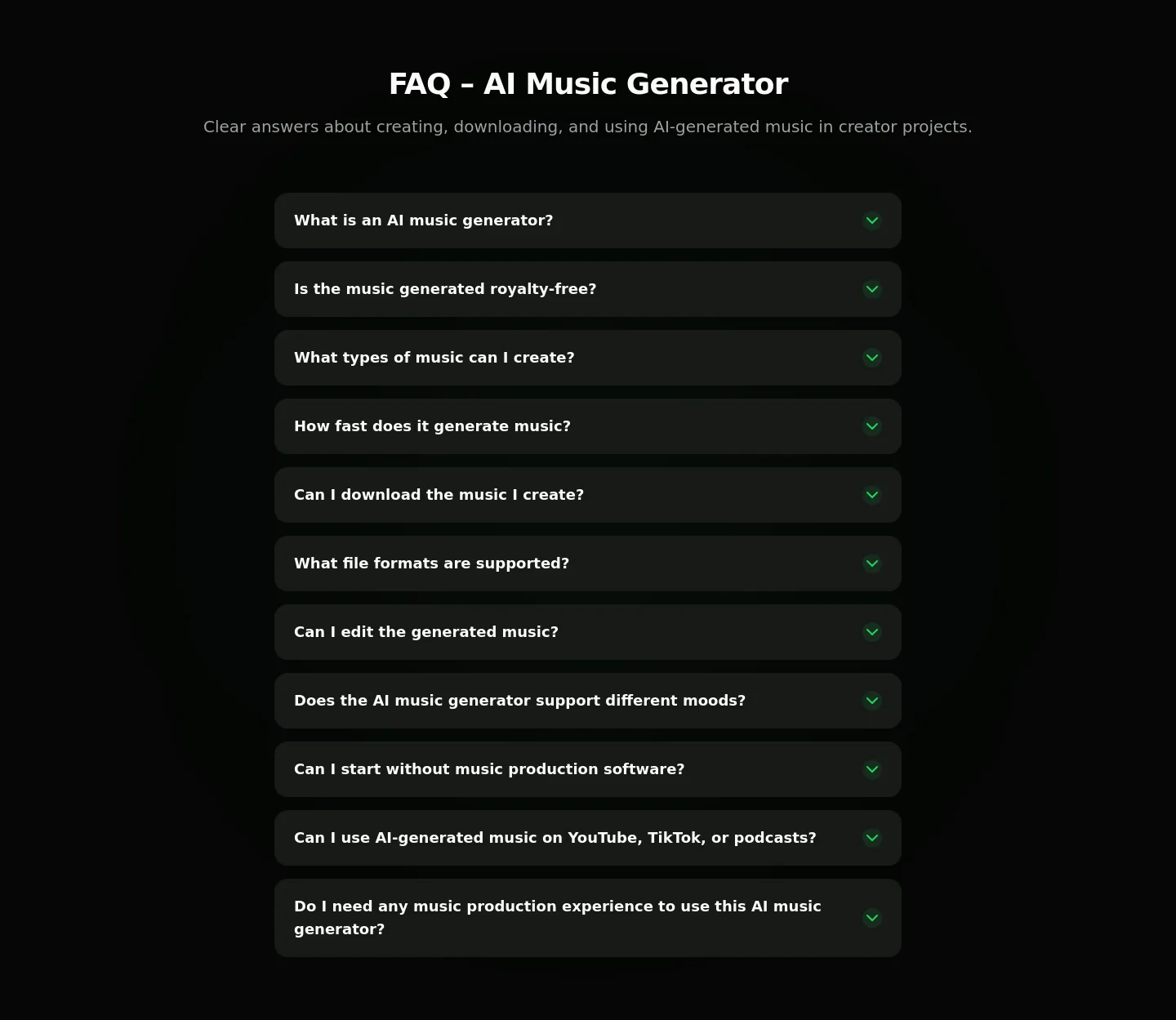 freemusiccreator.ai — FAQ
