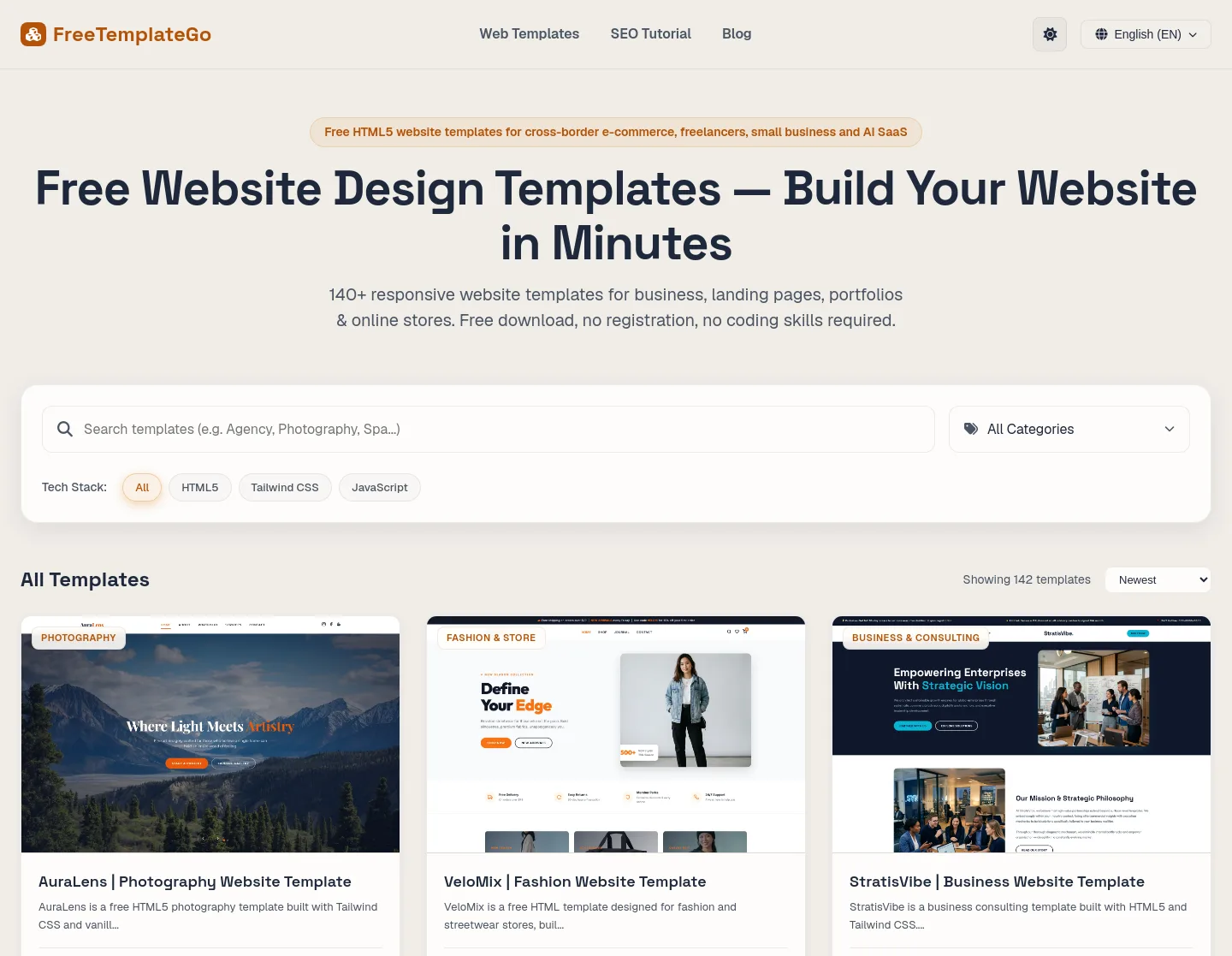 freetemplatego.com — a measured funnel
