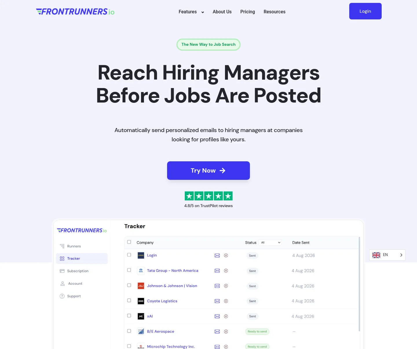 frontrunners.io — a measured funnel