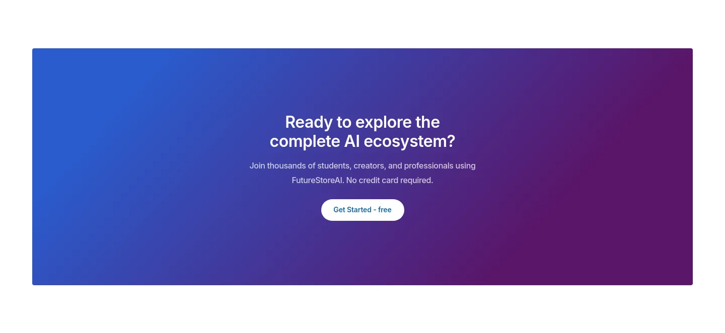 futurestore.ai — a real CTA section