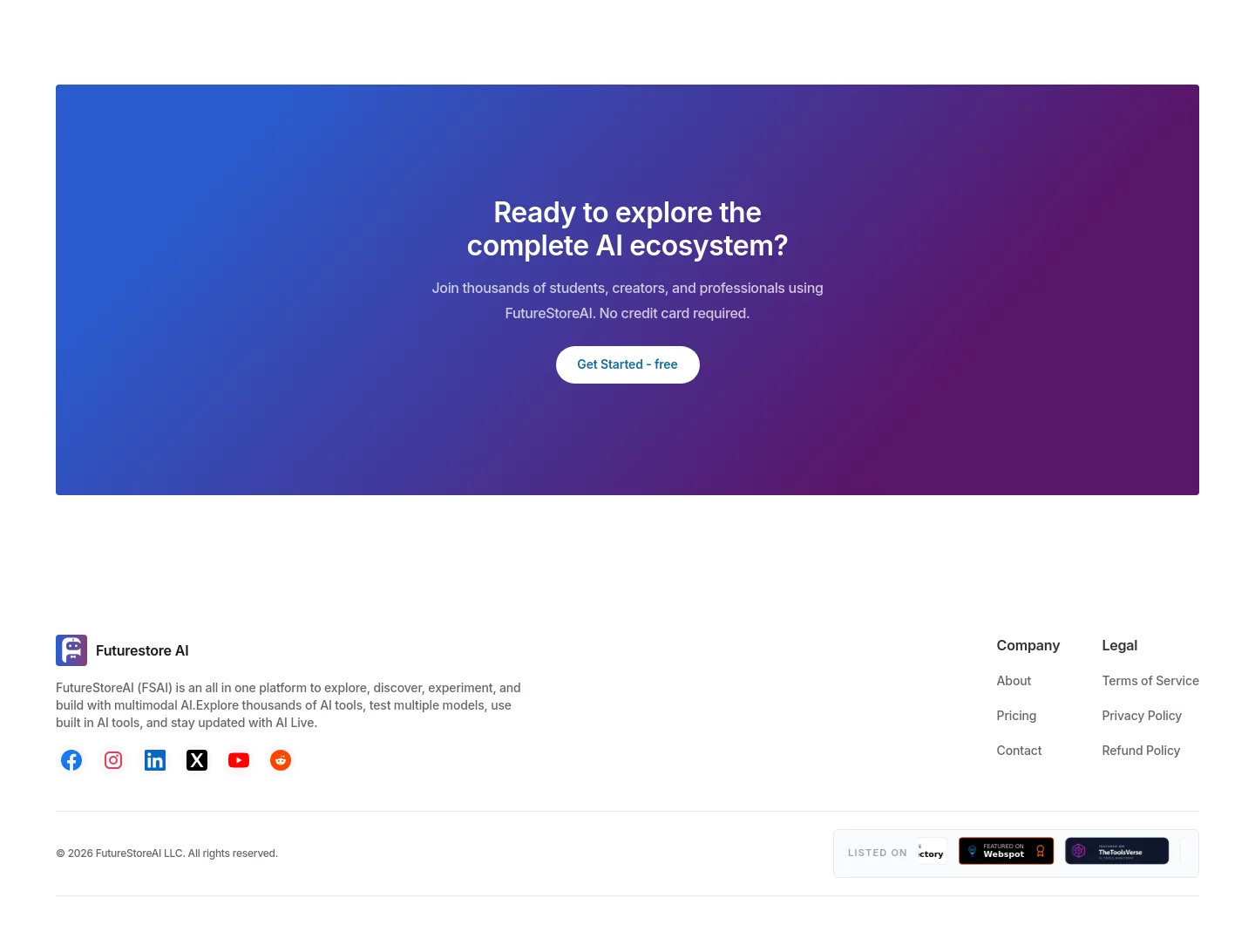 futurestore.ai — CTA