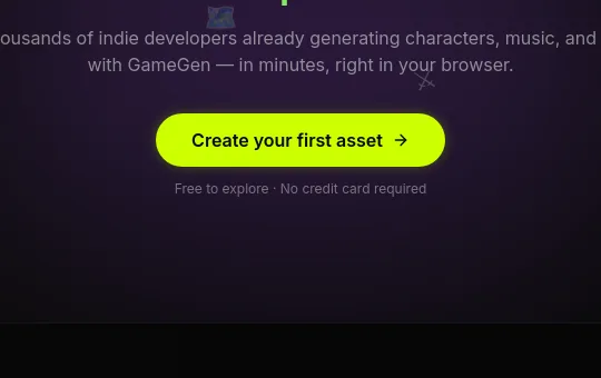 No credit card element from gamegen.fun