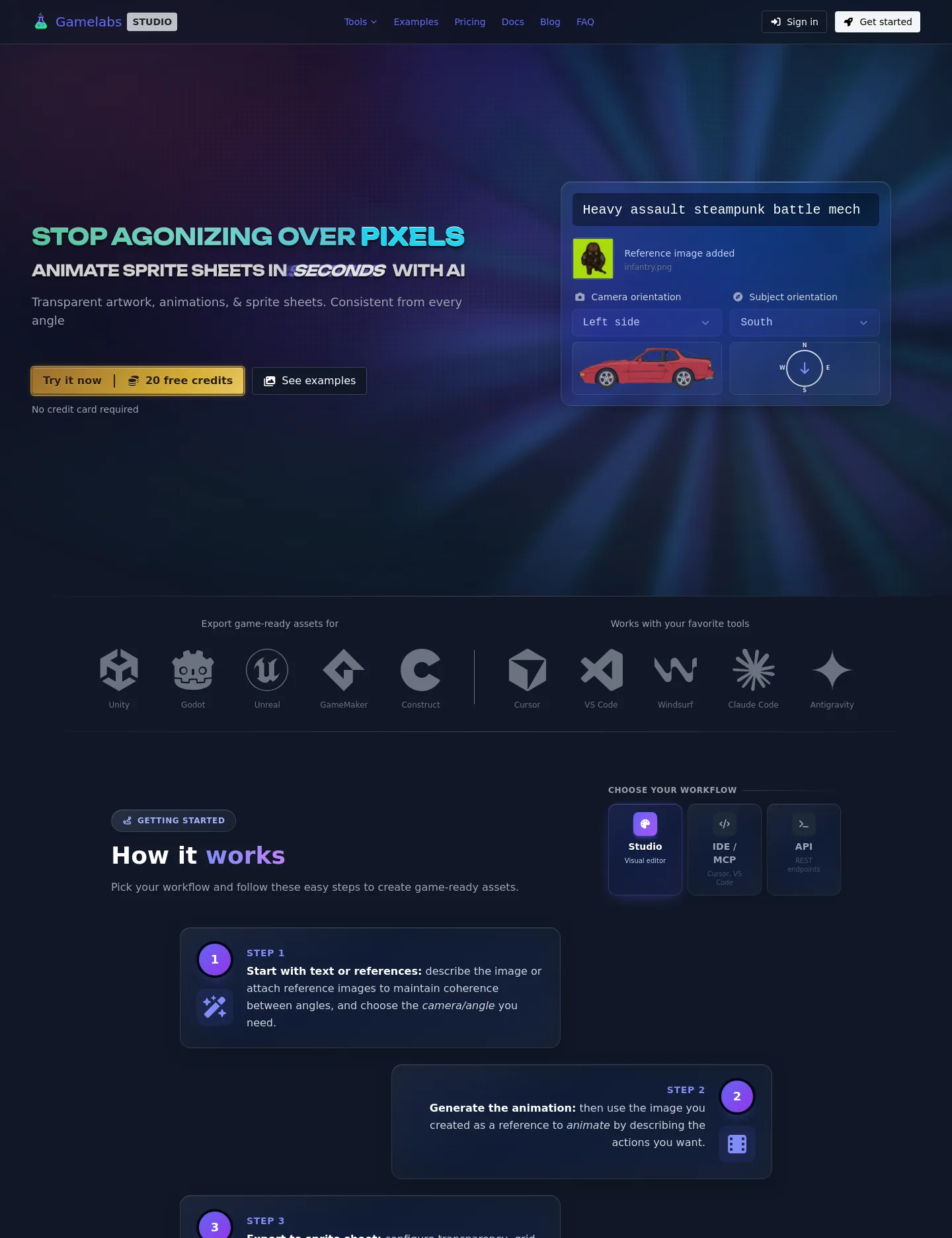 gamelabstudio.co — a measured funnel