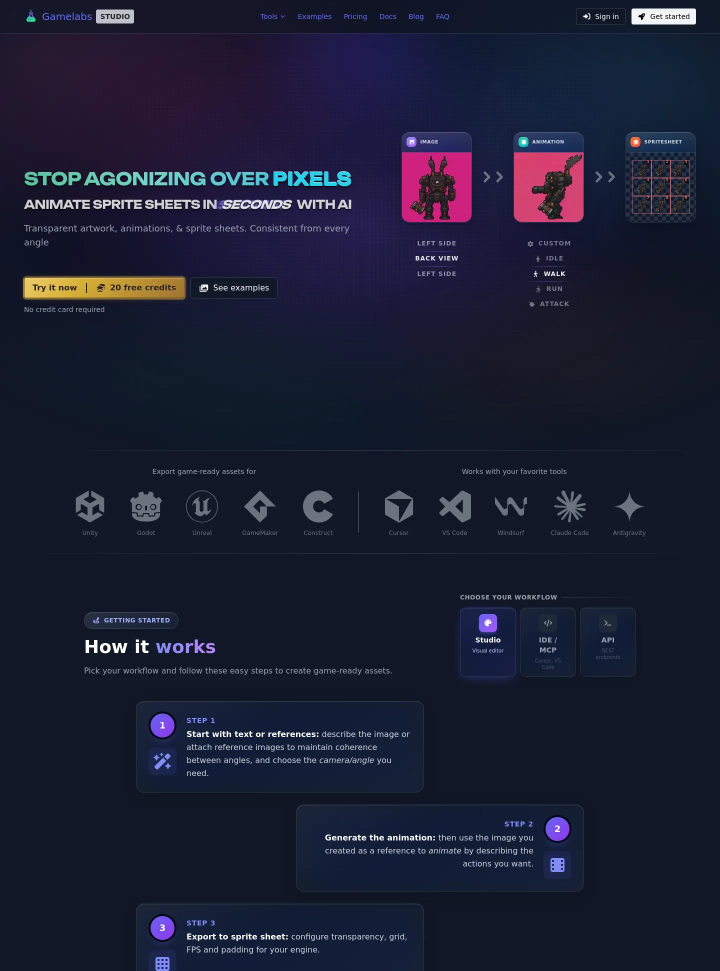 gamelabstudio.co — a measured funnel