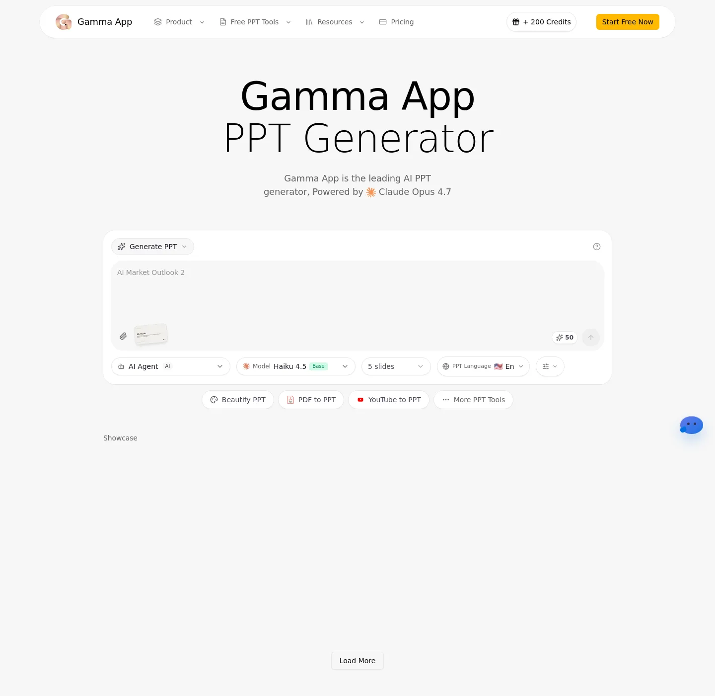 gammaapp.ai — a measured funnel