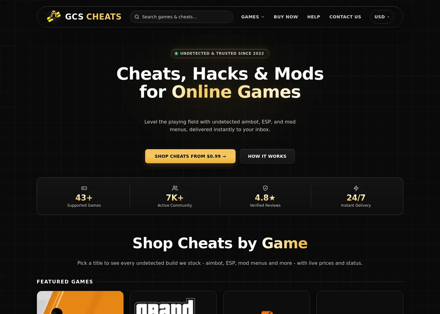 gcscheats.com — Hero