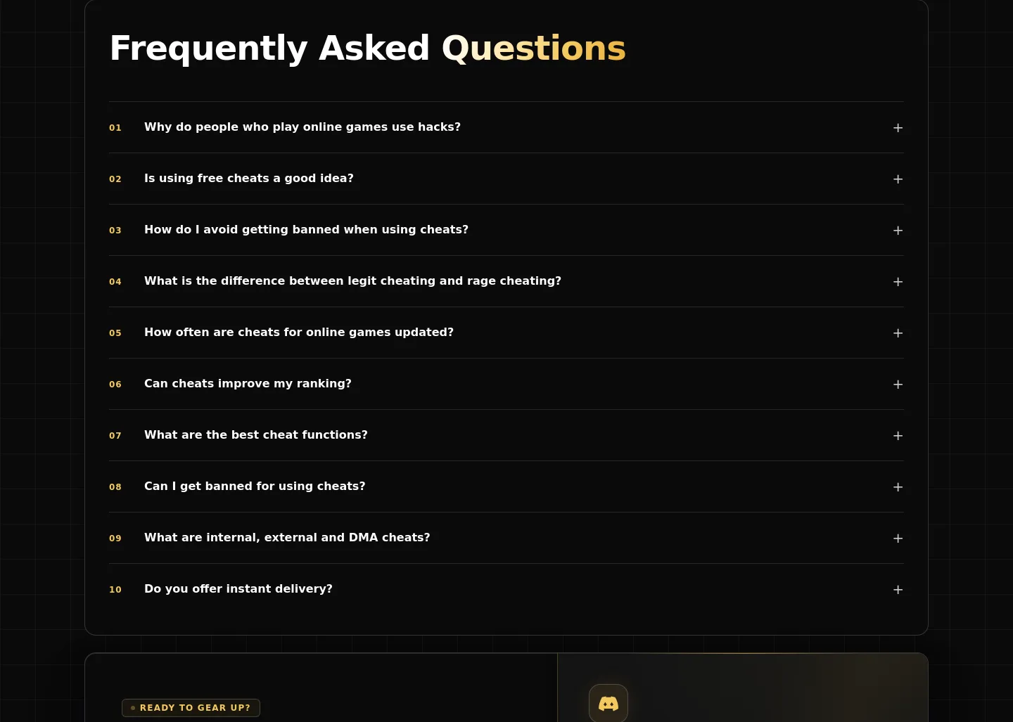gcscheats.com — FAQ