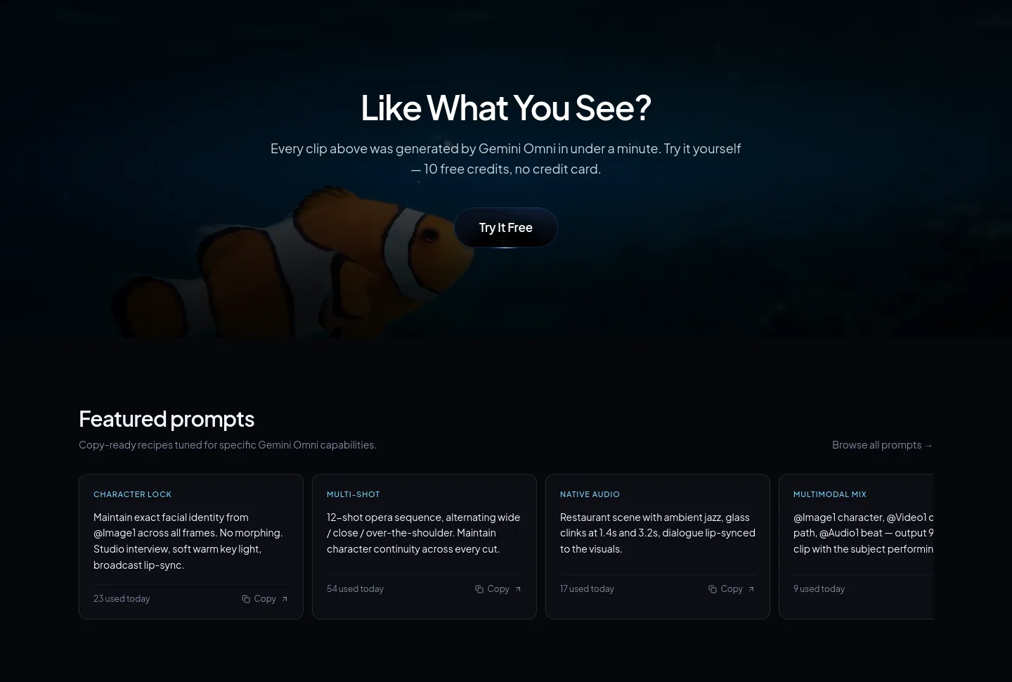 gemini-omni.pro — a real CTA section