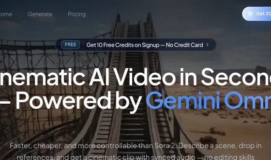 No credit card element from gemini-omni.pro