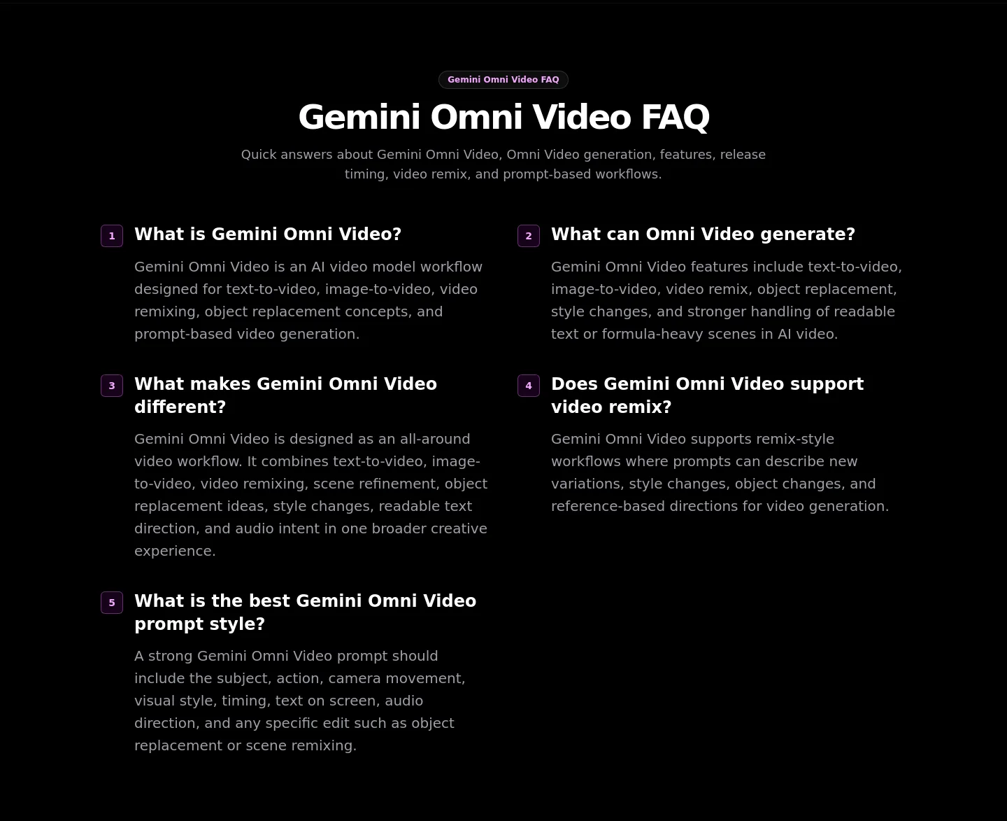 gemini-omni.studio FAQ section
