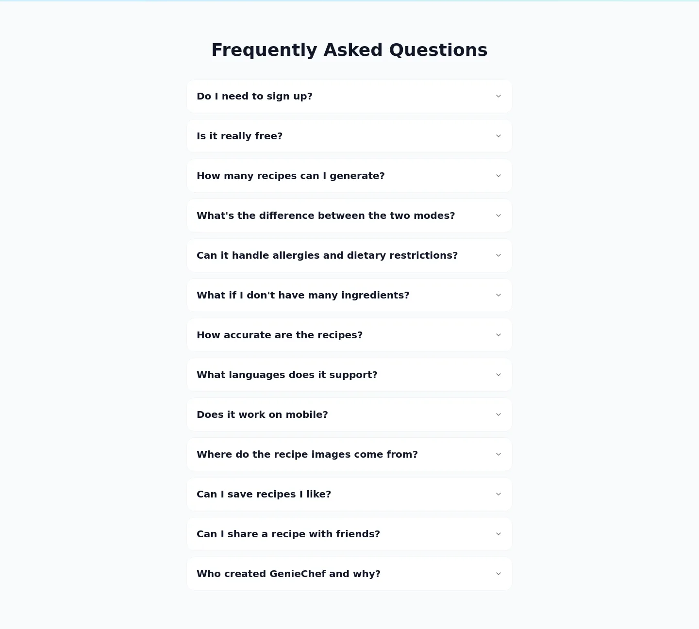 geniechef.app — FAQ