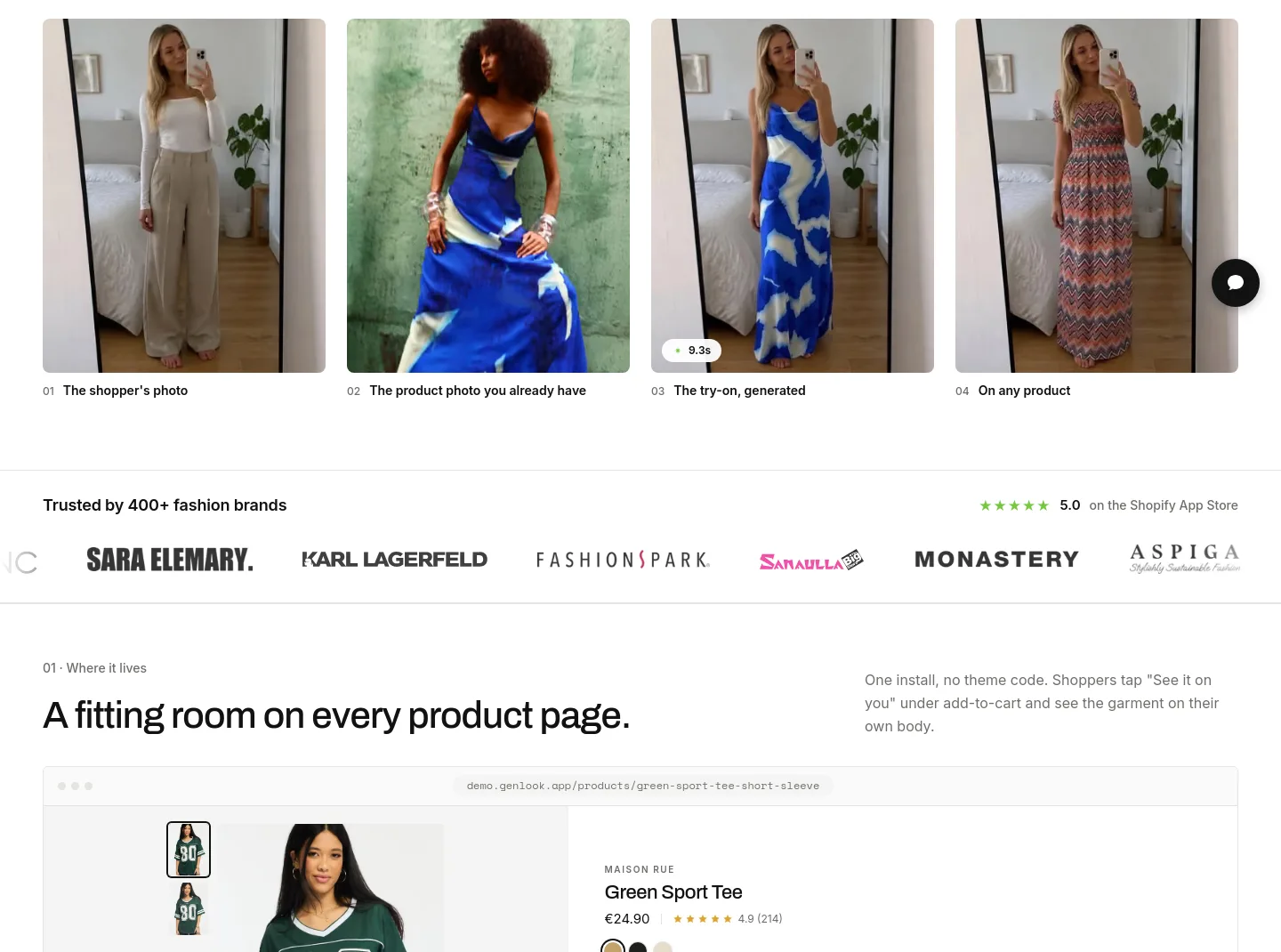 genlook.app — a real Features section