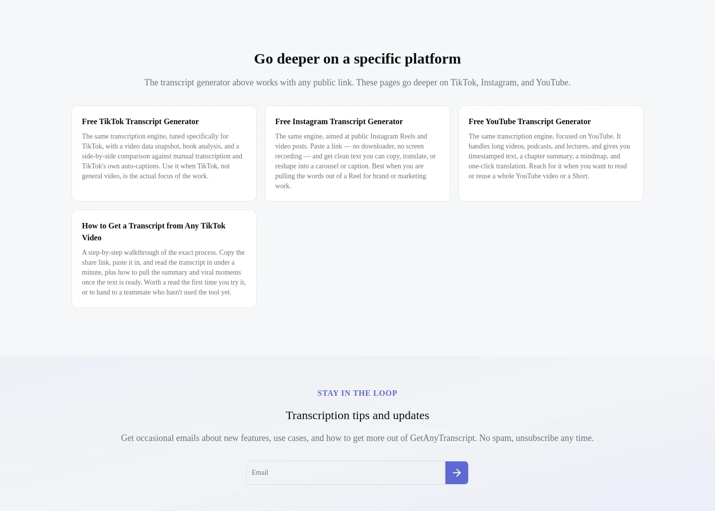 getanytranscript.com — Logo Wall
