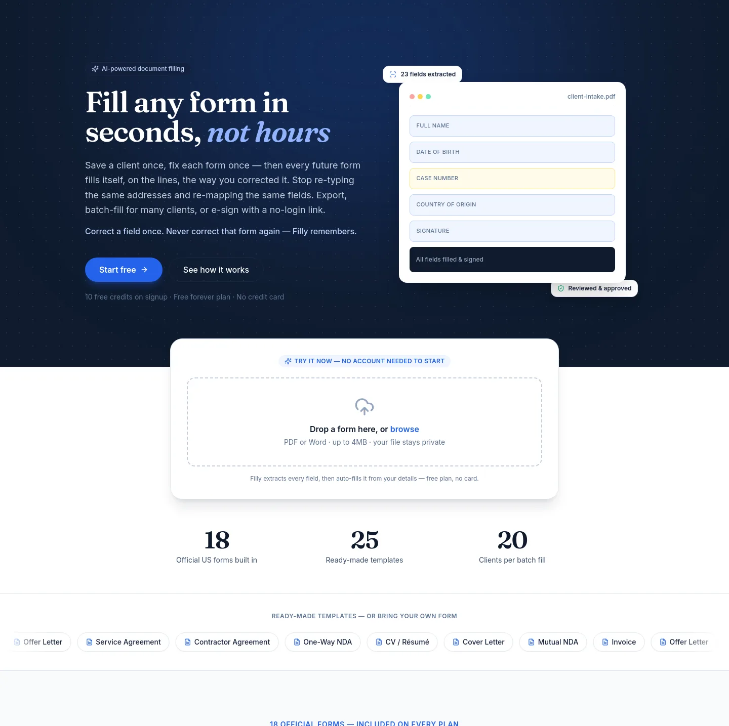 getfilly.app — Hero