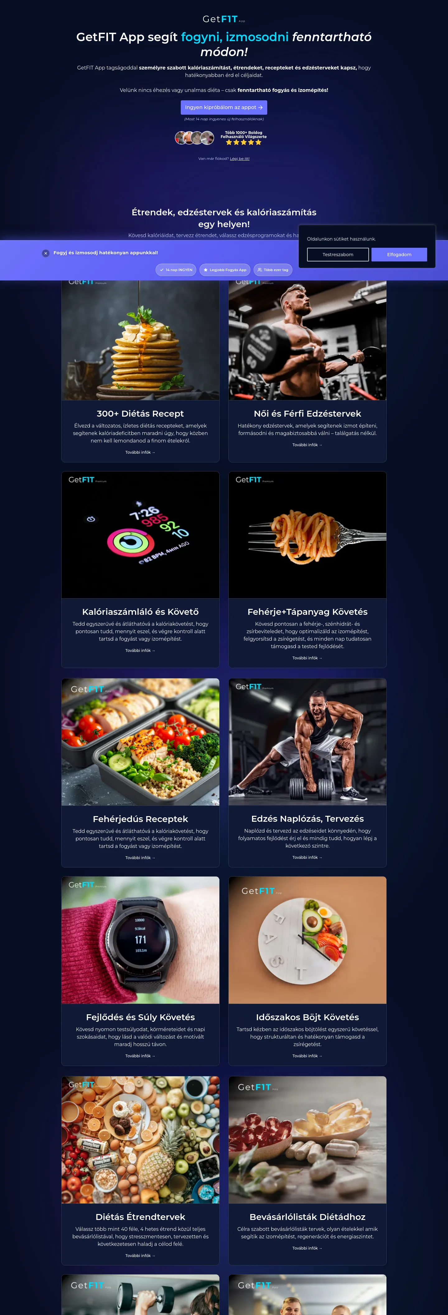 getfitapp.hu — a measured funnel
