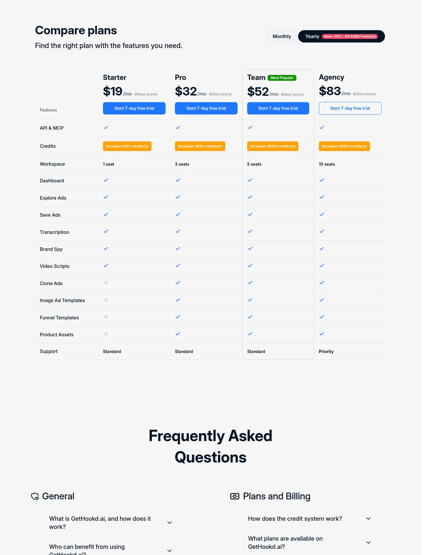 gethookd.ai — Pricing
