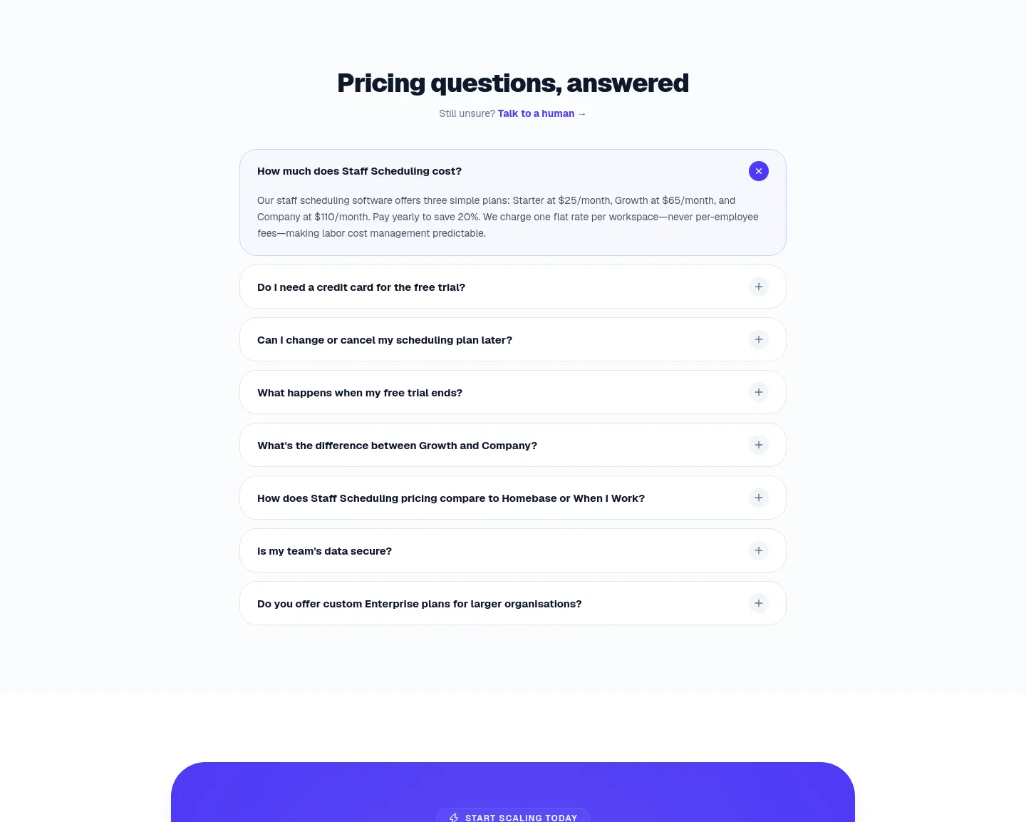 getstaffscheduling.ca — FAQ
