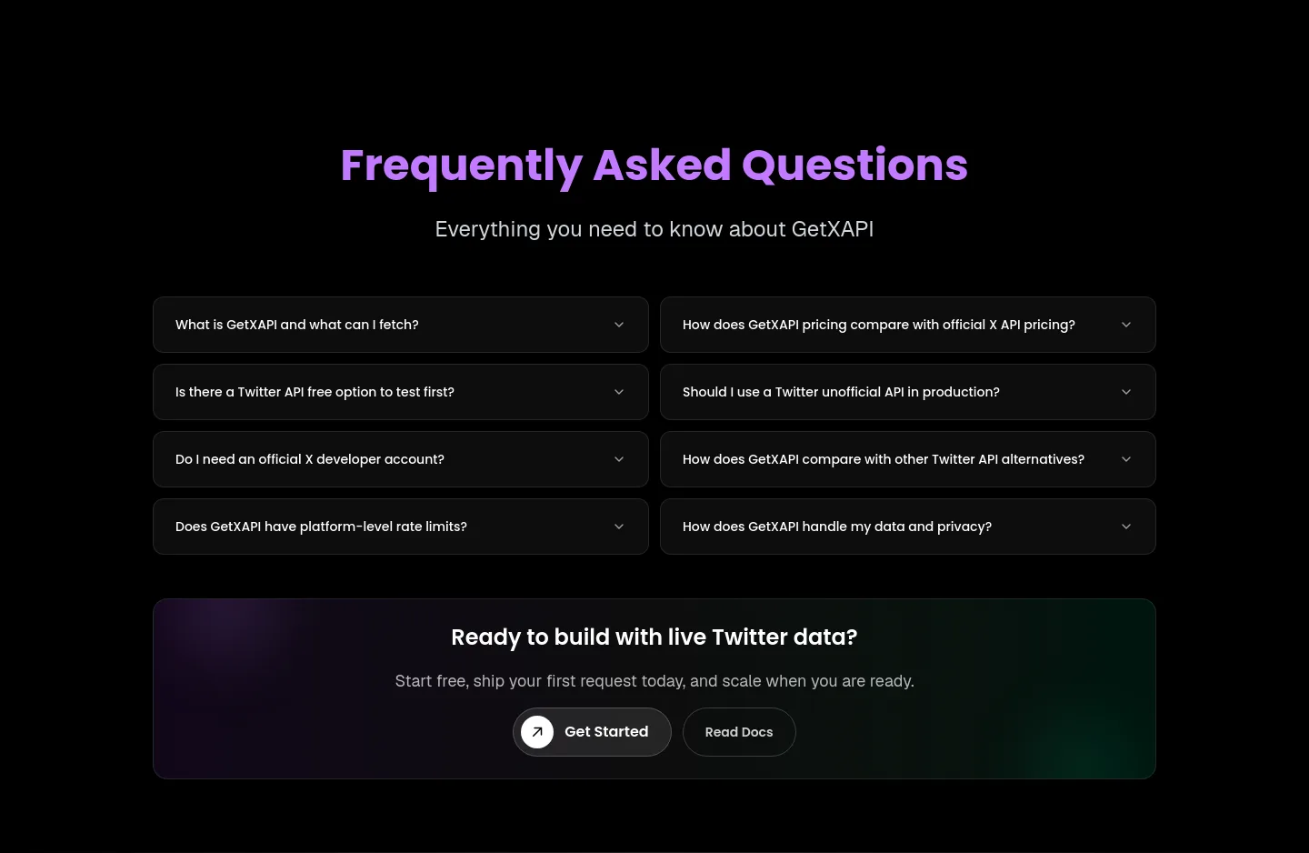 getxapi.com — FAQ