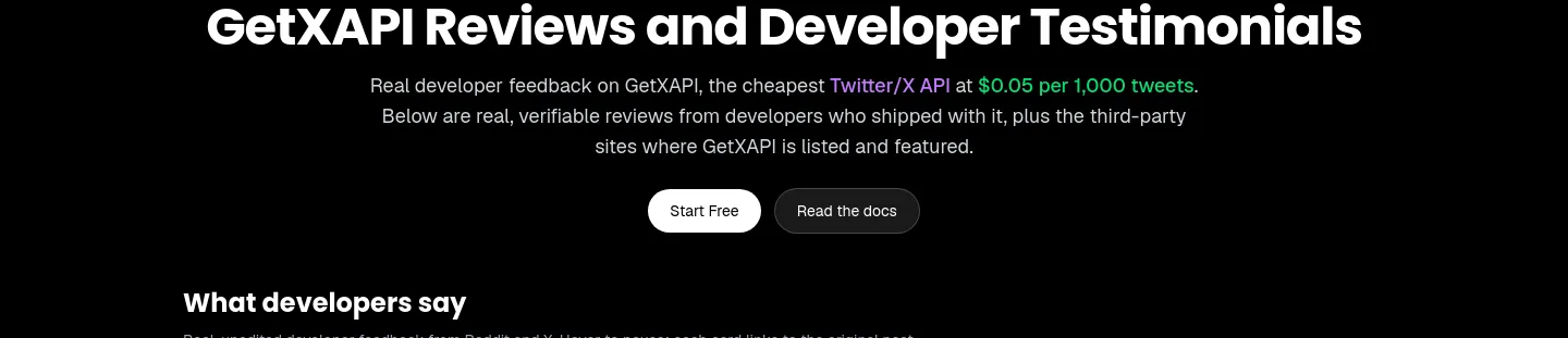 getxapi.com Hero section