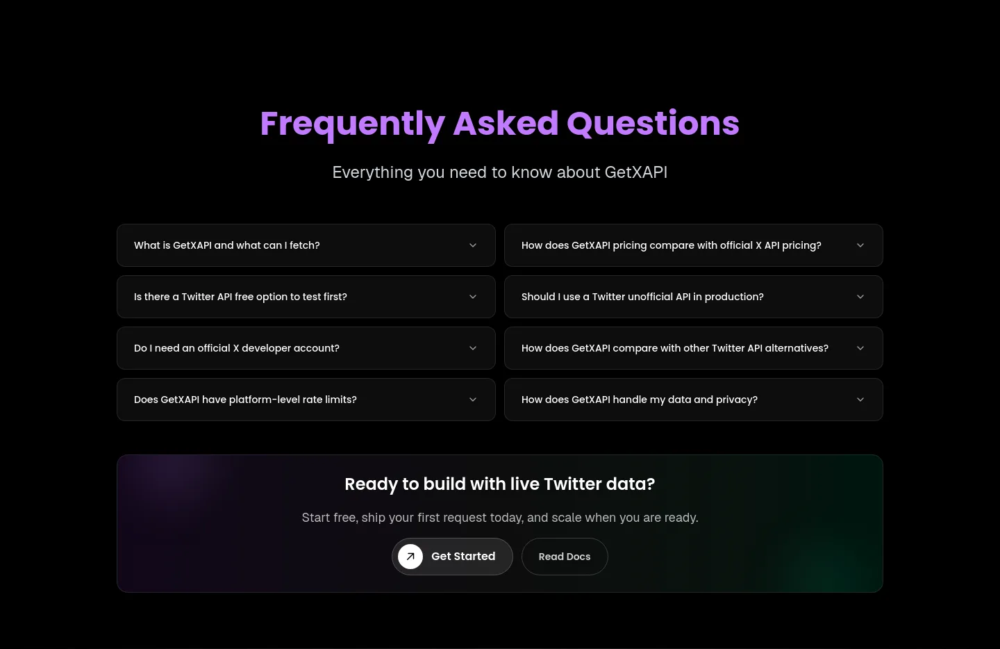 getxapi.com — FAQ