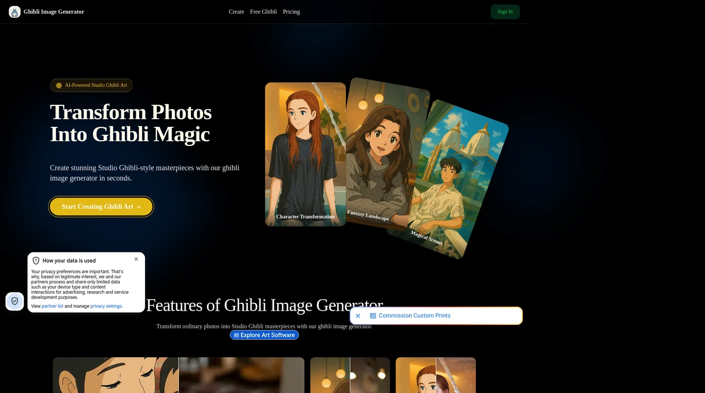 ghibliimagegenerator.com — a measured funnel