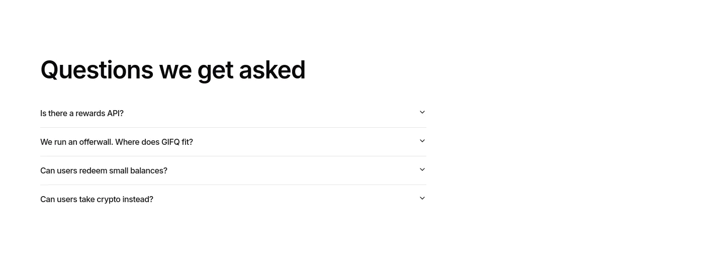 gifq.com FAQ section
