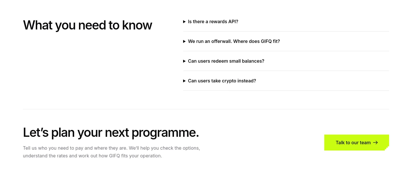 gifq.com — a real FAQ section
