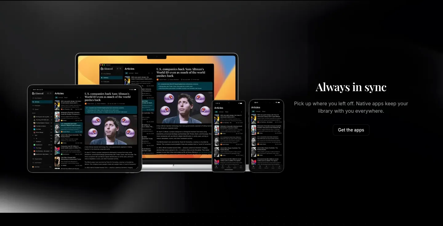 glanced.io — a real CTA section
