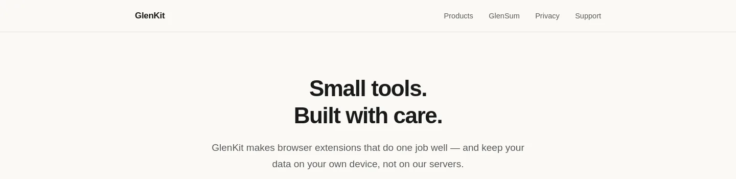 glenkit.com — a measured funnel